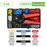 Kit d'outils de sertissage pour cosses à sertir, mini-pinces HSC8 6-4/6-6 (0,25-10mm²/0,25-6mm²) pour connexion et réparation de fils