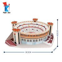 Kit de jeu de puzzle 3D DIY pour adultes et enfants avec modèle en papier des arènes mexicaines