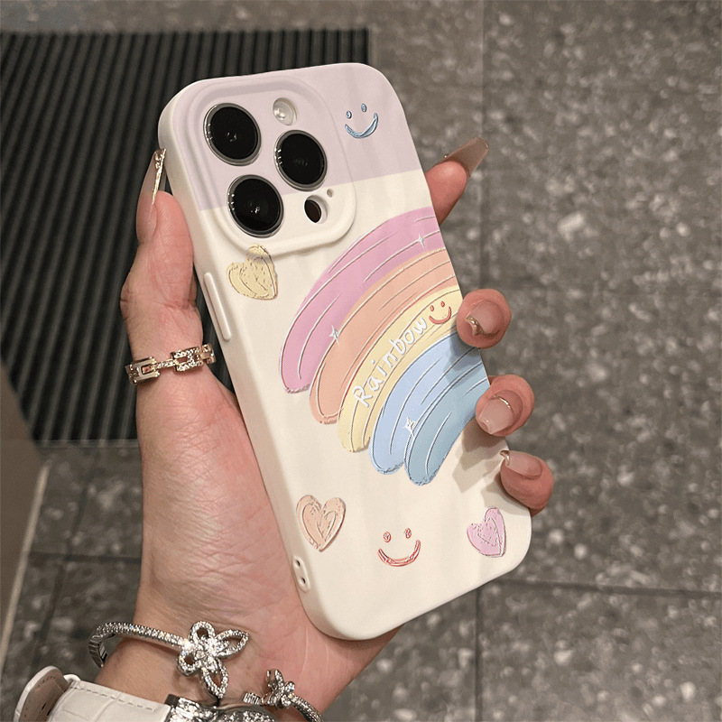 Rainbow Smile [Antique White Wrinkled Shell]