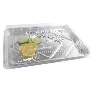 Rechthoek Aluminiumfolie 447*325*32Mm Schotel 3700Ml Aluminiumfolie Lasagne Pan Voedselcontainer Halve Grootte Cake Voedsel Verpakking