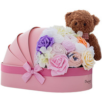 Boîte-cadeau OEM de berceau pour bébé personnalisé de fleurs de bonbon boîtes à gâteaux en papier imprimé de logo pour la nourriture revêtement UV et gaufrage