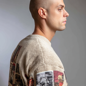 Pull à affiche de <span class=keywords><strong>film</strong></span> effrayant pour hommes, tricots d'Halloween vintage, pull en acrylique - Product Image 6