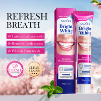 Dentifrice Blanchissant Menthe Sakura 100g Marque Blanche Élimine les Taches de Fumée et de Café Haleine Fraîche 12h Soin Bucco-dentaire OEM Logo Personnalisé