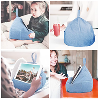 Kingworth Microbeads Coussin rembourré doux Support pour téléphone Sac de fèves et tablette Coussin fonctionnel Produit pour le confort et le soutien