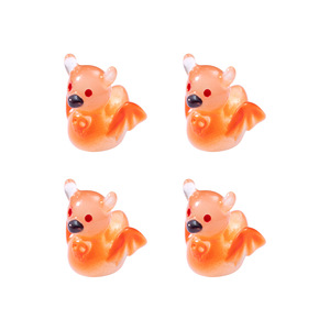 Miniatures de paysage, figurines de chauves-souris en résine, mignonnes, phosphorescentes pour Halloween, petites perles, décorations DIY, breloques à suspendre, petites - Product Image 5