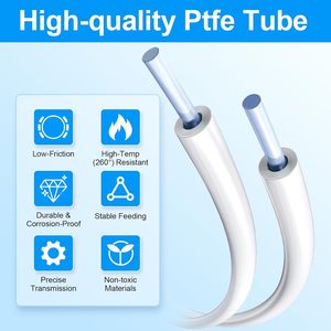 Tube PTFE pour imprimante 3D, diamètre intérieur 2 mm, diamètre extérieur 4 mm, pour extrudeuse de <span class=keywords><strong>filament</strong></span> 1,75 mm, configuration Bowden, fourni par l'usine - Product Image 2