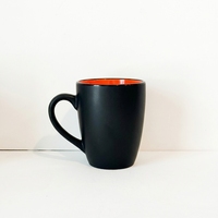 Lot de tasses à café en céramique intérieure, noir mat et multicolore arc-en-ciel, assortiment en stock, pour fournisseurs, commandes express et lots de vente en gros