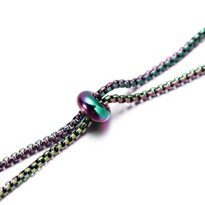 Stainless Steel <b>Adjustable</b> <b>Bracelet</b> Tassel Design Multiple Colors DIY Jewelry Accessories Unisex Fashion Chain <b>Bracelets</b> - Product Image 3