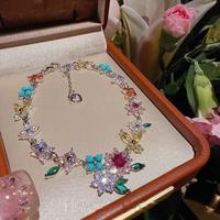 Bracelet de luxe haut de gamme avec breloque papillon florale en cristal, élégant, pour femme, cadeau de mariage ou de fête, bijou de mode personnalisé