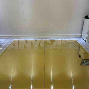 Planchers <span class=keywords><strong>de</strong></span> danse portables fabriqués en usine, planchers <span class=keywords><strong>de</strong></span> danse miroir dorés pour mariages, banquets, locations et événements - Product Image 4