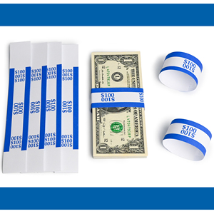 Sangles à monnaie ABA assorties de 9 couleurs avec papier kraft résistant et adhésif puissant pour l'emballage de billets - Product Image 5