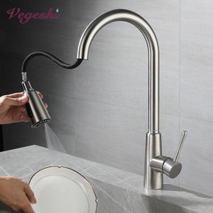 Robinets <span class=keywords><strong>de</strong></span> cuisine 3 voies en acier inoxydable 304, douchette d'évier noire, robinetterie sanitaire en laiton mitigeur <span class=keywords><strong>de</strong></span> cuisine - Product Image 2