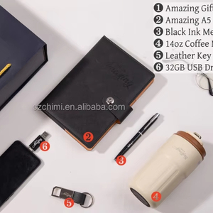 Premium Leather Notebook Gift Set with Pen - Luxury Corporate Writing Journal for Executives & Clients