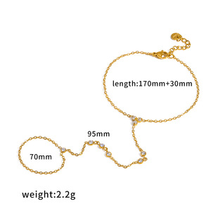 Novirassine - Brazalete <span class=keywords><strong>de</strong></span> Cadena <span class=keywords><strong>para</strong></span> Dedo <span class=keywords><strong>de</strong></span> Acero Inoxidable con Baño <span class=keywords><strong>de</strong></span> <span class=keywords><strong>Oro</strong></span> PVD <span class=keywords><strong>de</strong></span> 18K, Estilo Retro Francés, con Cuentas Boho, <span class=keywords><strong>para</strong></span> Mujer y Niña - Product Image 3