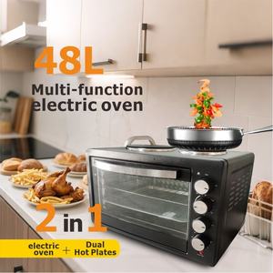 <span class=keywords><strong>Four</strong></span> Électrique Multifonctionnel 48L avec Plaque de Cuisson, <span class=keywords><strong>Four</strong></span> Grille-pain de Comptoir - Product Image 1