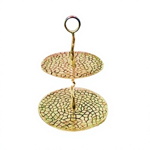 Serveur à chocolats et gâteaux en laiton, design moderne, couleur or, qualité supérieure, pour usage domestique. - Product Image 1