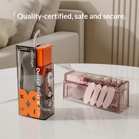 Boîte de rangement portable en plastique pour fil dentaire avec distributeur automatique, bâtonnets de fil dentaire jetables à poussoir, vente en gros, 10 pièces
