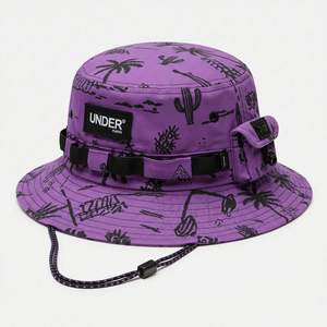 Sombrero de pescador unisex personalizado de poliéster con malla, estilo hip hop, casual, para camping, senderismo, pesca, con cordón, de ala ancha, táctico, para surf, tipo boonie - Product Image 6