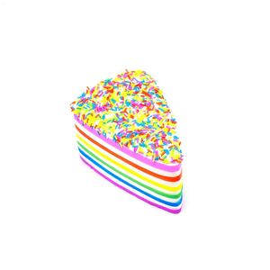 Juguetes antiestrés de PU de rebote lento, tipo pastel arcoíris jumbo, Kawaii, de espuma, con forma de comida, venta al por mayor - Product Image 2