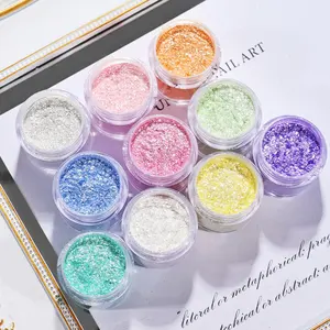 10G Flasche Irisierender Nagel Glitter Opal Pulver 3D Aurora Flake Pailletten Glänzende Paille tte Pigment Staub für Nägel Kunst dekoration