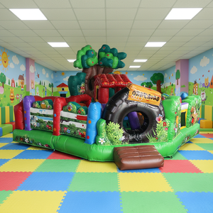 Little Apple Theme Park Imperméable et protecteur du soleil Mini château gonflable Trampoline Slide Combinaison Personnalisation du parc - Product Image 4