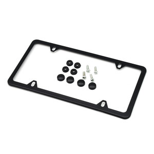 Cadre de <span class=keywords><strong>plaque</strong></span> d'<span class=keywords><strong>immatriculation</strong></span> américain universel en acier inoxydable couvercle d'étiquette de cadre de <span class=keywords><strong>plaque</strong></span> d'<span class=keywords><strong>immatriculation</strong></span> de <span class=keywords><strong>voiture</strong></span> en métal argenté bouchon à vis - Product Image 6