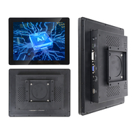 Monitor de Pantalla Táctil Industrial de 12.1 Pulgadas 4:3 de Alto Brillo, Montado en Pared, Pantalla LCD Impermeable IP65, Montaje VESA, HDMI, USB, VGA