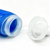 Bouteilles d'eau souples anti-fuite de 500 ml (17 oz) avec valve à morsure et large ouverture, congelables, pour gilets, athlètes et randonneurs