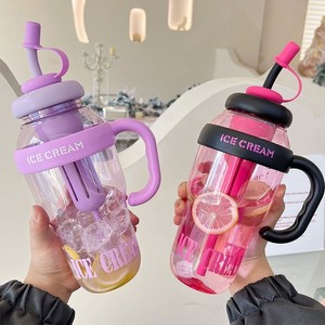 Top Seller tazza di acqua per bambini 1300 ML Sport campeggio plastica estiva bottiglia di paglia per bambini - Product Image 4
