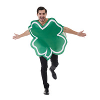 Costume de trèfle à quatre feuilles pour la Saint-Patrick, pour homme adulte, vert, gonflable, pour fête