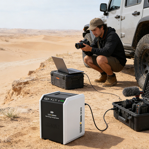 Premium 1000W 2010Wh Portable Power Station LiFePO4 Battery Pure Sine Wave Inverter <b>Solar</b> Energy Storage with LED Light for Home - Product Image 6