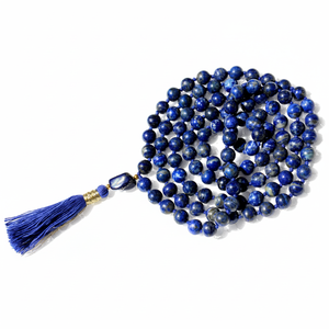 Unisex 108 Mala Beads collar 6mm suave lapislázuli piedra preciosa Natural clásico pulido perfecto fiesta religiosa regalo - Product Image 1