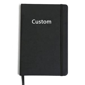 Wholesale Custom <b>A5</b> with Elastic Strap Pu Journal Diary Notebook Printed Brand Logo Diary <b>Notepad</b> Note Book PU Leather Notebook - Product Image 1