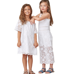 Children's Summer <strong>Dresses</strong> Casual Sleeveless Cotton Floral Style <strong>Mummy</strong> <strong>and</strong> <strong>Me</strong> Matching White <strong>Dresses</strong> for Girls Their Mothers - Product Image 1