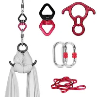Kit de Yoga Aérien Anti-Gravité : Hamac, Balançoire, Support en Tissu, Équipement de Suspension 5,5 Yards, Kit Anti-Gravité Volant, Sécurité Aérienne en Acier Inoxydable