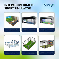 Jeux de sport interactifs de loisirs en salle, football virtuel avec projecteur, football