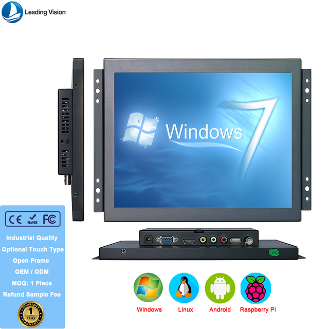 8 Inch Touch Screen Monitor LCD TFT USB Interface 1024x768 Resolution CE/FCC Certified for Business Use
