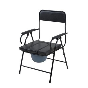 Foldable <b>Commode</b> <b>Chair</b> With Bucket Portable Toilet Seat For Elderly Hospital Use - Product Image 1