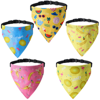 Tanpopo Sublimation Personnalisé En Gros D'été Polyester Tissu Chien Collier Bandana Foulards Chats Animaux Accessoires