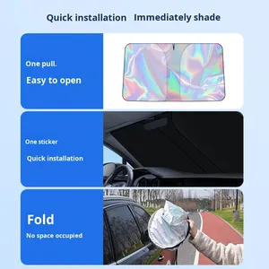 Wholesale <b>Car</b> <b>Interior</b> Front Windshield Sunshade Board Laser Summer Heat Insulation Made Aluminum Foil ZY-Y01 Aluminum Foil Suns - Product Image 5