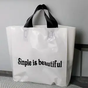 Saco de plástico reutilizável, saco degradável do pe do durável da compra com próprio logotipo/presente da compra
