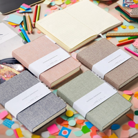 Carnet de notes A6 mignon et classique, couverture rigide en tissu, reliure cousue, pour sublimation, idéal pour le bureau, l'école et les étudiants, papeterie épaisse