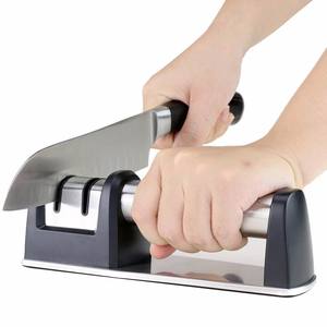 Stainless Steel <b>Knife</b> <b>Sharpener</b> Fixed Angle Manual Multi Grit Diamond Ceramic Grinding Wheels Household Sharpening Tool - Product Image 1