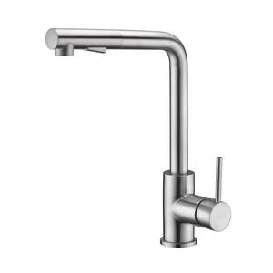 Robinet de cuisine extractible en nickel brossé et noir mat pour hôtels et maisons – Vente en gros - Product Image 1