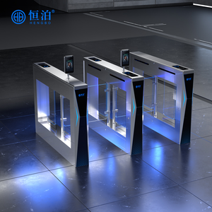 Control de acceso inteligente Hengbo, puerta de canal peatonal de acero inoxidable, sistema de tickets de reconocimiento facial <span class=keywords><strong>para</strong></span> sitio comunitario - Product Image 5
