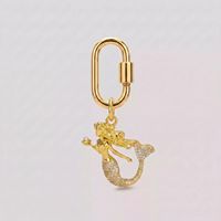 Hot Luxury Alloy Gold Plated Rhinestone Electronic Key Finder Cute Animal Flower Strawberry Handbag Charm Shiny Bag Pendant