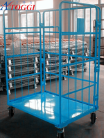 1100*800*1700mm 4 portes usine de chariot Rontainer à rouleaux robustes