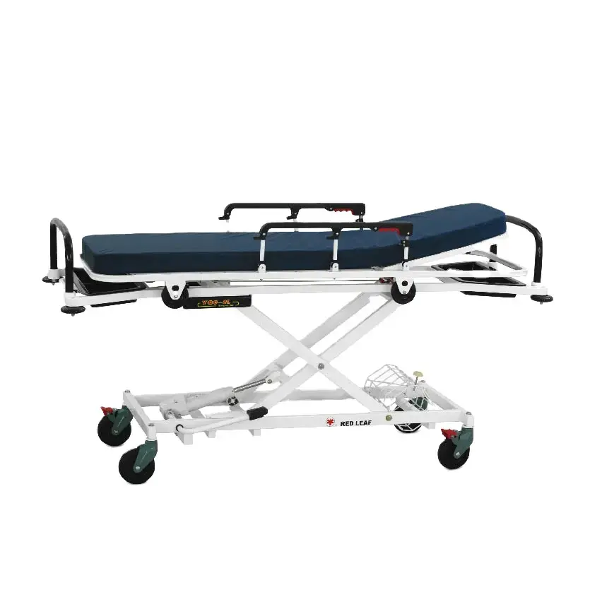 Trole dobrável hidráulico da maca da cama da emergência usado no hospital para o transporte paciente