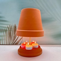 Lampe chauffe-bougie personnalisée en terre cuite, chauffe-mains, porte-bougie chauffe-plat, pot en terre cuite rouge, forme pot, respirant, résistant aux fissures