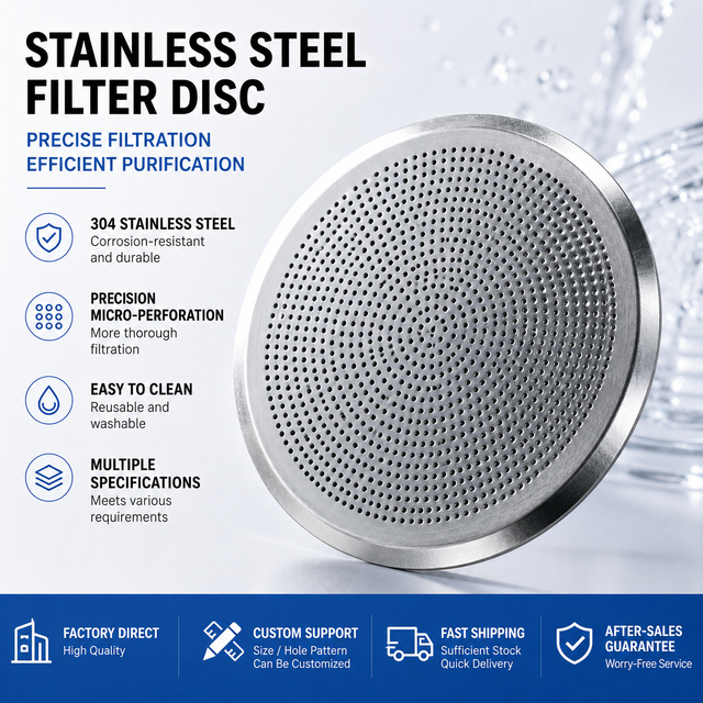 Durable Square Round Perforated Stainless Steel Filter Screen Wear Resistant Mesh OEM ODM for Household Industrial Filtration
